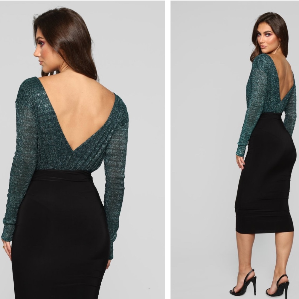 Sparkley Green Bodysuit Women